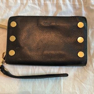 Small Hammitt black leather clutch/ wallet